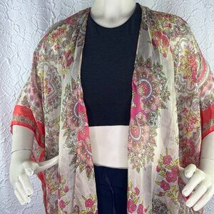 Echo design Floral Paisley Maxi Ruana